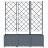 Doniczka ogrodowa 3 pcs Jasnoszary 120 x 40 x 143 cm