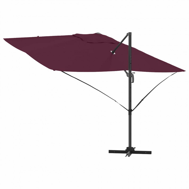 Parasol plażowy Bordeaux Czerwony 351 x 250 x 260 cm