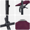 Parasol plażowy Bordeaux Czerwony 351 x 250 x 260 cm