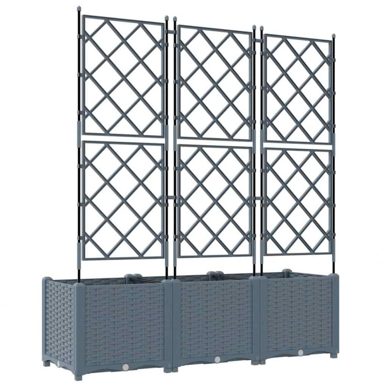 Doniczka ogrodowa 3 pcs Jasnoszary 120 x 40 x 143 cm
