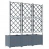 Doniczka ogrodowa 3 pcs Jasnoszary 120 x 40 x 143 cm