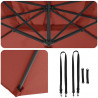 Parasol plażowy terakota 351 x 250 x 260 cm