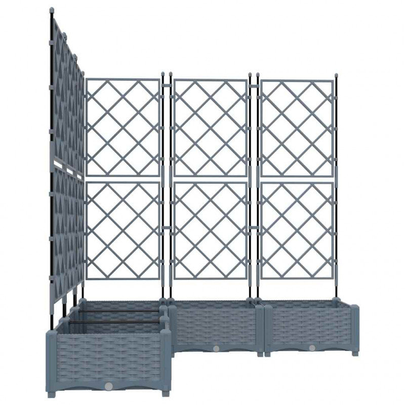 Doniczka ogrodowa 5 pcs Jasnoszary 120 x 120 x 125,5 cm