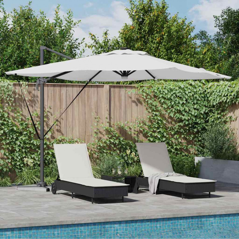 Parasol Roma Beżowy 286 x 284 x 270 cm Aluminium i Poliester