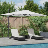 Parasol Roma Beżowy 286 x 284 x 270 cm Aluminium i Poliester