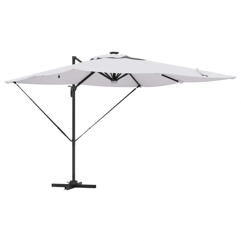 Parasol Roma Beżowy 286 x 284 x 270 cm Aluminium i Poliester
