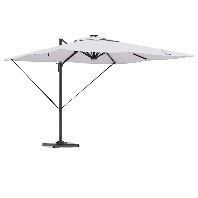 Parasol Roma Beżowy 286 x 284 x 270 cm Aluminium i Poliester