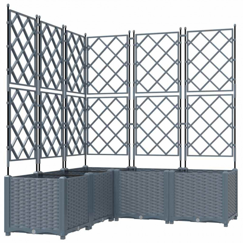 Doniczka ogrodowa 5 pcs Jasnoszary 120 x 120 x 143 cm