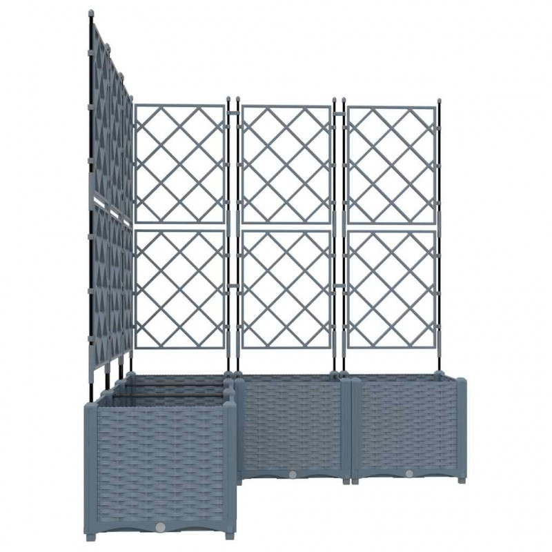 Doniczka ogrodowa 5 pcs Jasnoszary 120 x 120 x 143 cm