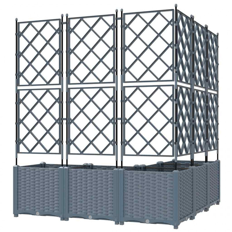 Doniczka ogrodowa 5 pcs Jasnoszary 120 x 120 x 143 cm