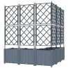 Doniczka ogrodowa 5 pcs Jasnoszary 120 x 120 x 143 cm