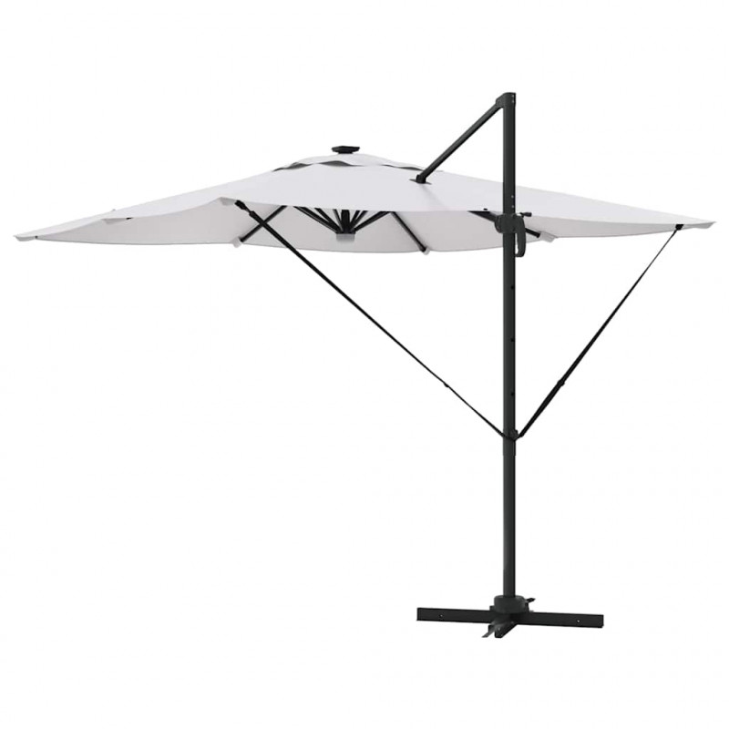 Parasol Roma Beżowy 286 x 284 x 270 cm Aluminium i Poliester