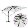 Parasol Roma Beżowy 286 x 284 x 270 cm Aluminium i Poliester