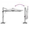 Parasol Roma Beżowy 286 x 284 x 270 cm Aluminium i Poliester