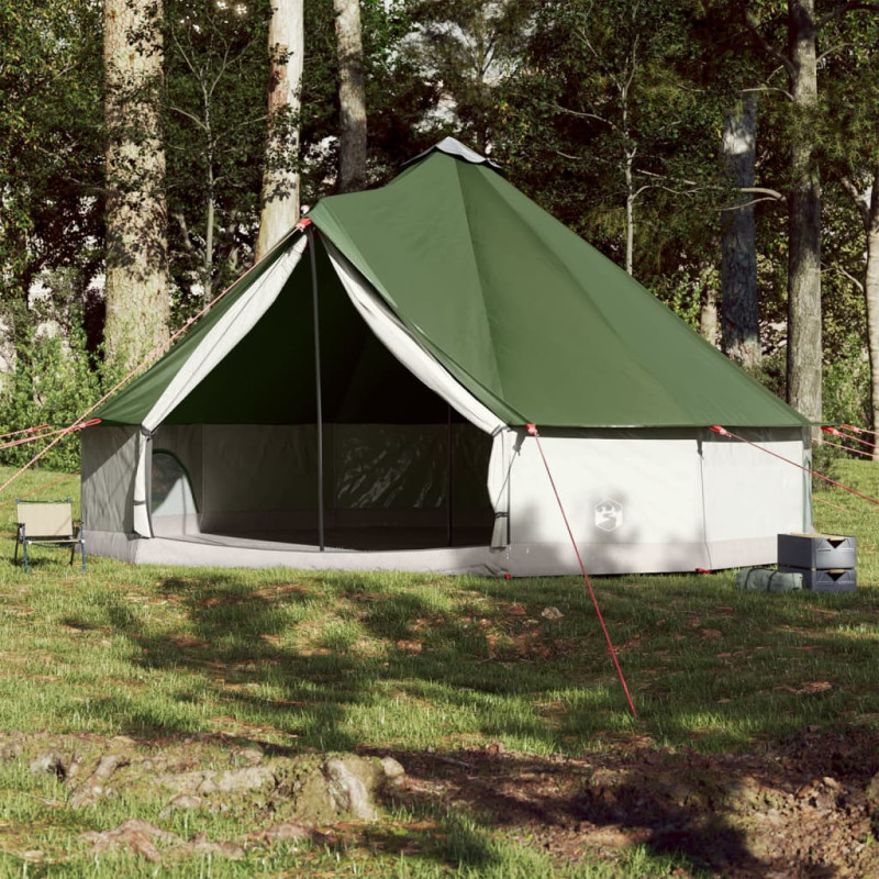 Namiot rodzinny tipi, 12-osobowy, zielony, wodoszczelny
