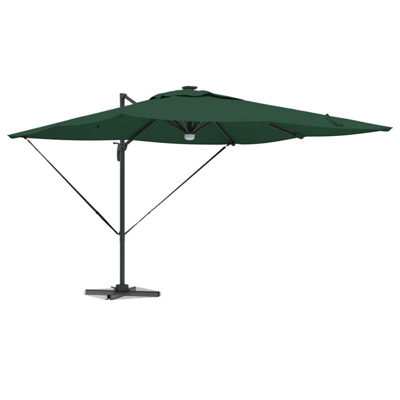 Parasol Roma Zielony 286 x 284 x 270 cm Aluminium i Poliester