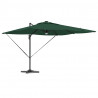 Parasol Roma Zielony 286 x 284 x 270 cm Aluminium i Poliester