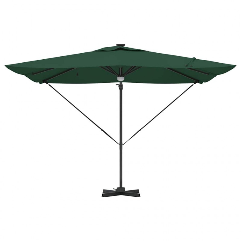 Parasol Roma Zielony 286 x 284 x 270 cm Aluminium i Poliester