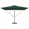 Parasol Roma Zielony 286 x 284 x 270 cm Aluminium i Poliester