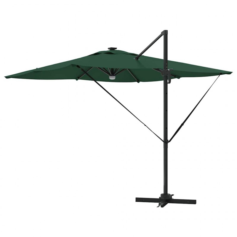 Parasol Roma Zielony 286 x 284 x 270 cm Aluminium i Poliester