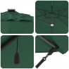 Parasol Roma Zielony 286 x 284 x 270 cm Aluminium i Poliester