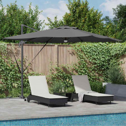 Parasol Roma Antracyt 286 x 284 x 270 cm Aluminium i Poliester
