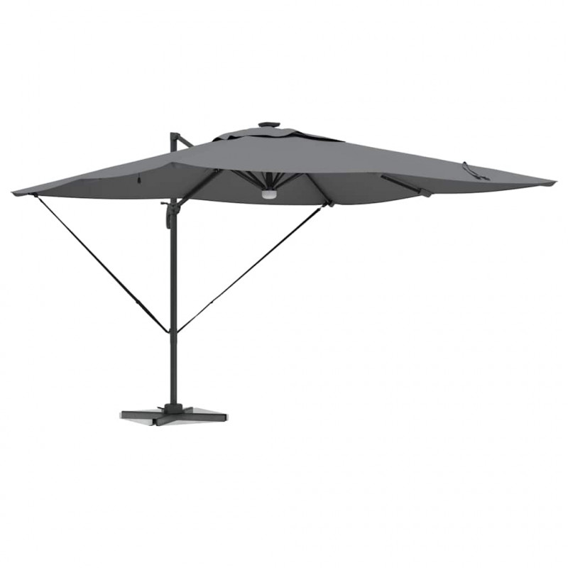 Parasol Roma Antracyt 286 x 284 x 270 cm Aluminium i Poliester
