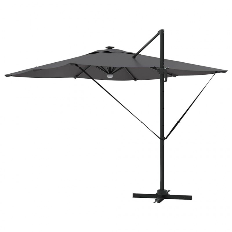 Parasol Roma Antracyt 286 x 284 x 270 cm Aluminium i Poliester