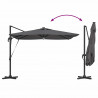 Parasol Roma Antracyt 286 x 284 x 270 cm Aluminium i Poliester