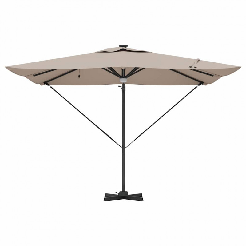 Parasol Roma Ze LED Lights Ciemnoszary 286 x 284 x 270 cm