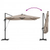 Parasol Roma Ze LED Lights Ciemnoszary 286 x 284 x 270 cm