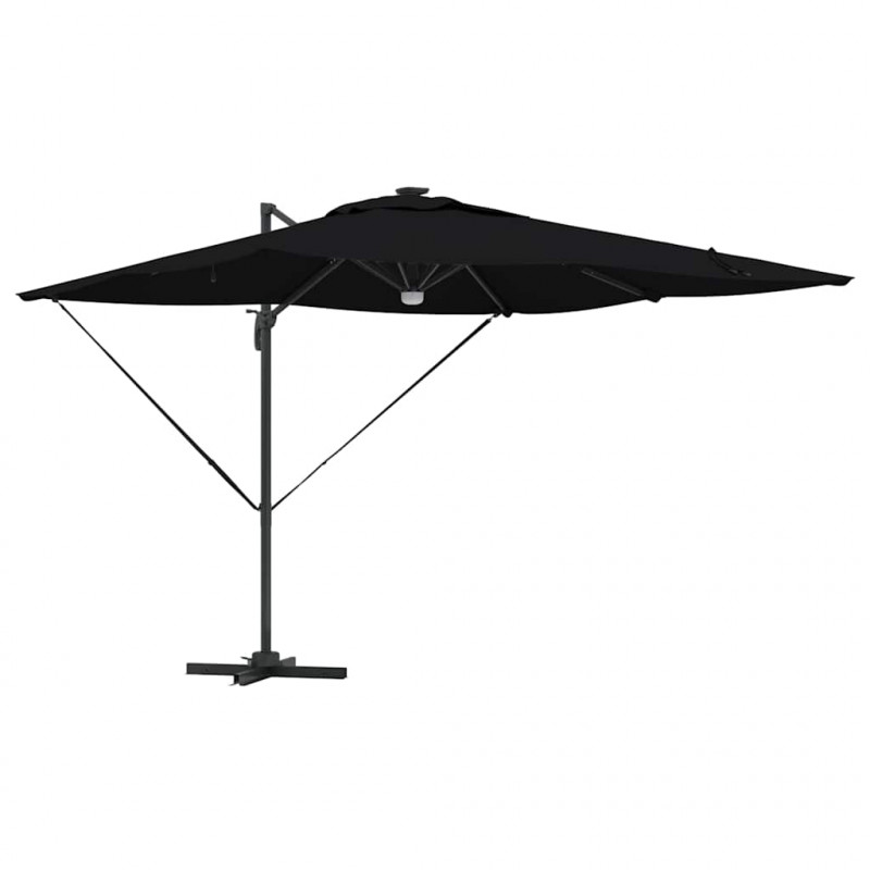 Parasol Roma Czarny 286 x 284 x 270 cm Aluminium i Poliester