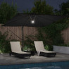 Parasol Roma Czarny 286 x 284 x 270 cm Aluminium i Poliester