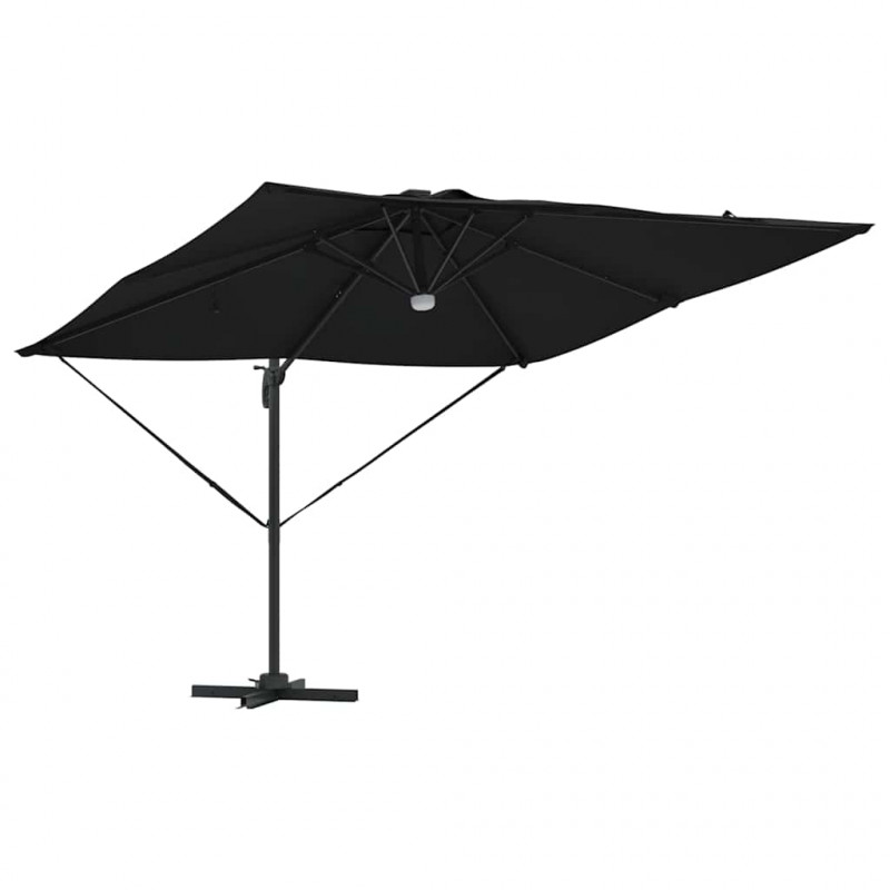 Parasol Roma Czarny 286 x 284 x 270 cm Aluminium i Poliester