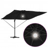 Parasol Roma Czarny 286 x 284 x 270 cm Aluminium i Poliester