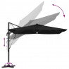 Parasol Roma Czarny 286 x 284 x 270 cm Aluminium i Poliester