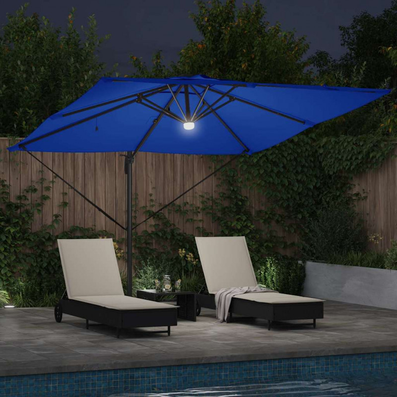 Parasol Roma Niebieski 286 x 284 x 270 cm Aluminium i Poliester