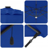 Parasol Roma Niebieski 286 x 284 x 270 cm Aluminium i Poliester