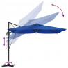 Parasol Roma Niebieski 286 x 284 x 270 cm Aluminium i Poliester
