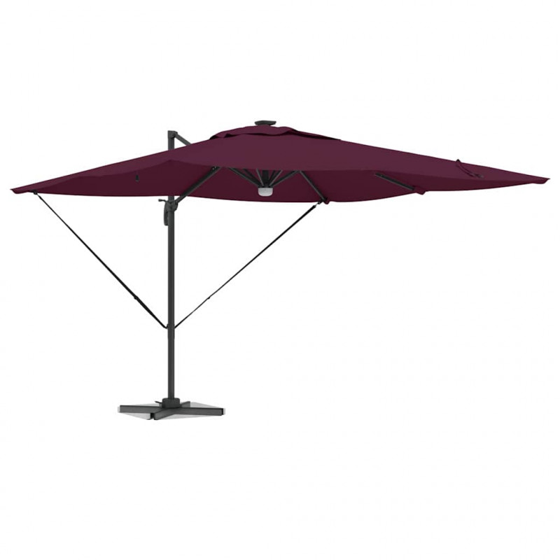 Parasol Roma Czerwony 286 x 284 x 270 cm Aluminium i Poliester