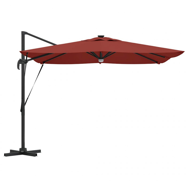 Parasol Roma Czerwony 286 x 284 x 270 cm Aluminium i Poliester
