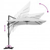 Parasol plażowy Ze LED Lights piaskowy 351 x 250 x 253 cm