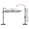 Parasol plażowy Ze LED Lights piaskowy 351 x 250 x 253 cm