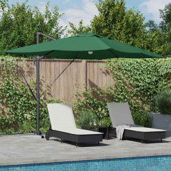 Parasol plażowy Ze LED Lights Zielony 351 x 250 x 253 cm