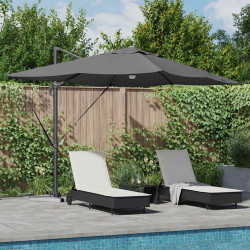 Parasol plażowy Ze LED Lights Antracyt 351 x 250 x 253 cm