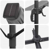 Parasol plażowy Ze LED Lights Antracyt 351 x 250 x 253 cm