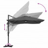 Parasol plażowy Ze LED Lights Antracyt 351 x 250 x 253 cm