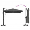 Parasol plażowy Ze LED Lights Antracyt 351 x 250 x 253 cm