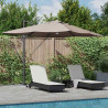 Parasol plażowy Ze LED Lights Ciemnoszary 351 x 250 x 253 cm