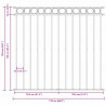 Element ogrodzenia Assen Szary 170 x 150 cm Stal